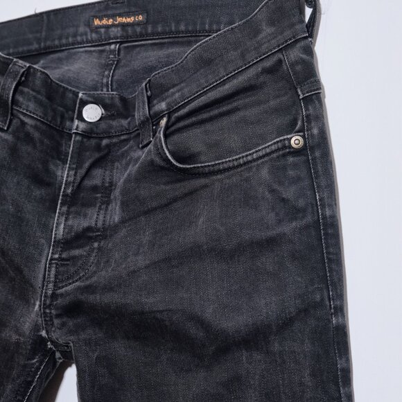 Nudie Jeans - Slim Straight - Black - Size 32x30 Mens - Picture 3 of 6